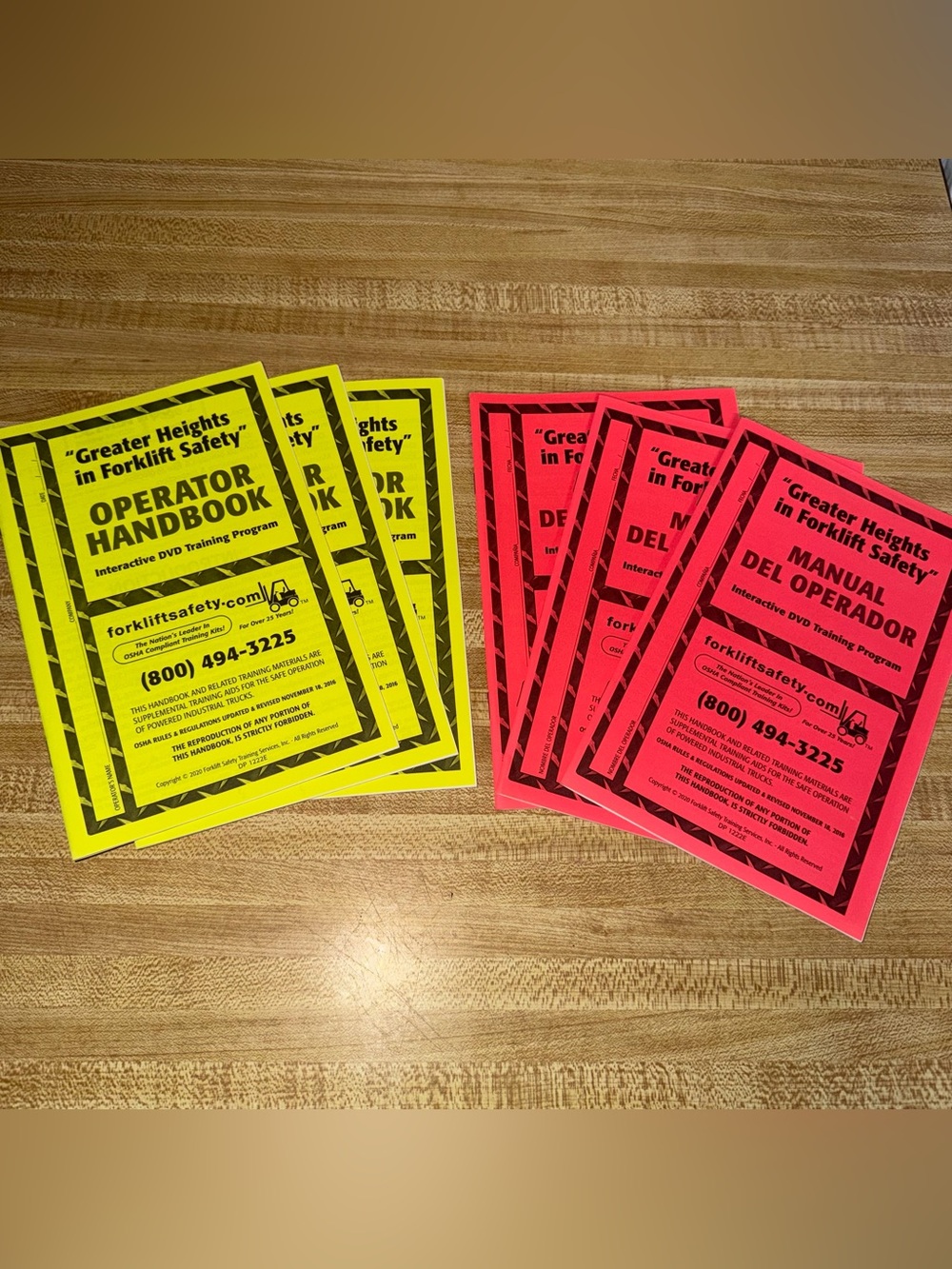 Forklift Operator Handbooks English and Spanish‎ work safety